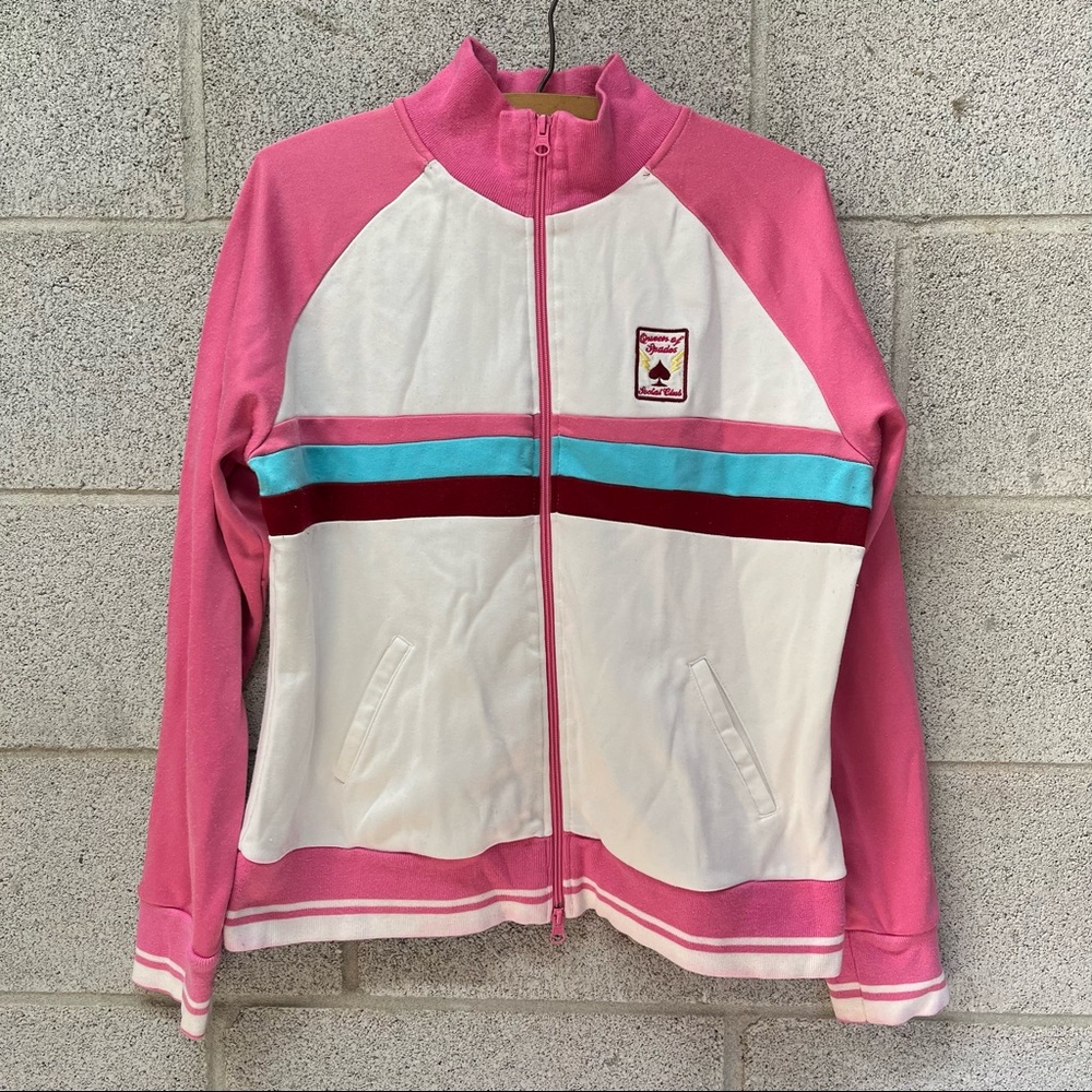 Vintage Mossimo Queen Of Spades Social Club Zip Up Gem